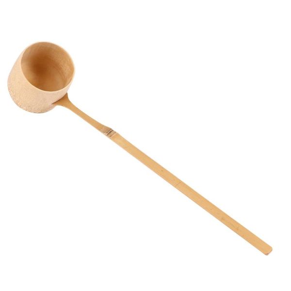 

spoons 1pc bamboo ladle japanese style water long handle tea spoon
