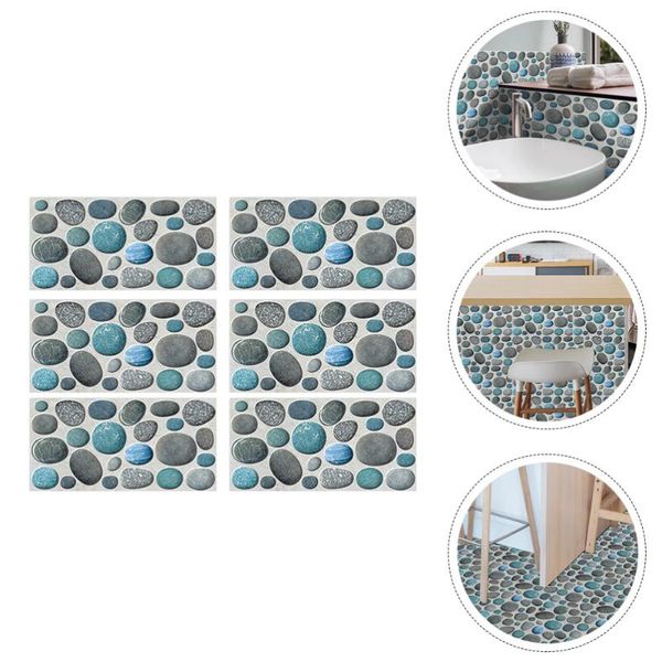 

wall stickers 6 sheets kitchen oilproof multi function wallpaper decorative