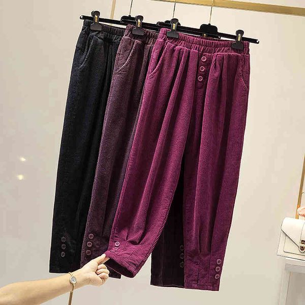 

capris arrival of spring elastic female on the velvet waistline harem combined casual plus size femme pants s485, Black;white
