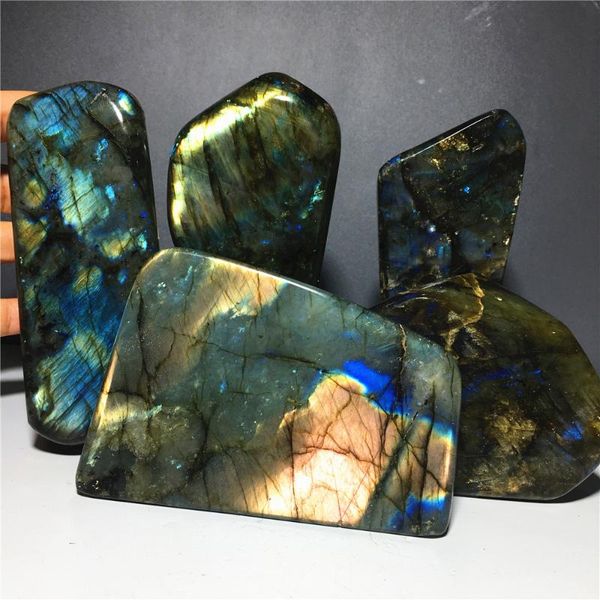 

decorative objects & figurines natural stone and crystal labradorite mineral gemstone horticulture adornments for home decoration