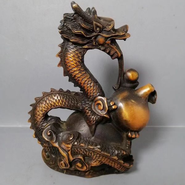 

handicraft gilt dragon antique pure copper office ornaments