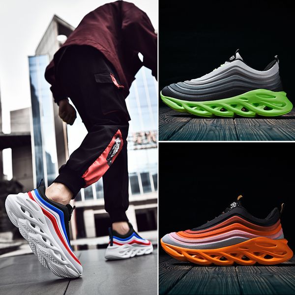 

fashion women mens running shoes code: 99-2106 orange black white blue green sports trainers sneakers big size 46