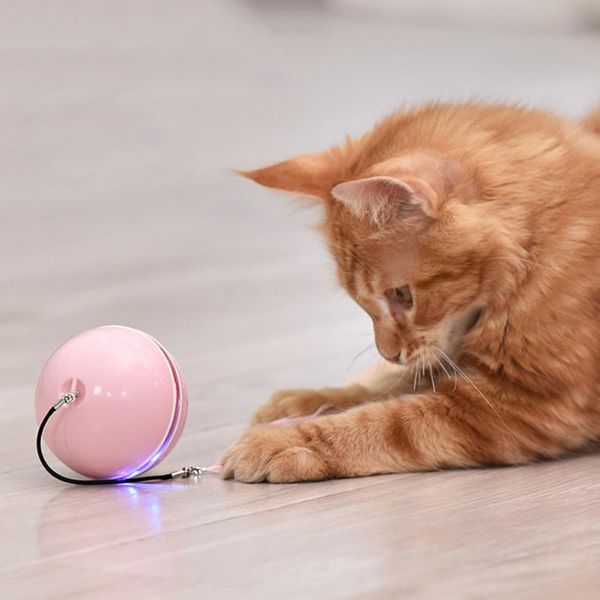

cat toys 360 degree self-rolling ball with bell smart durable fun pet toy durability funny bite squeak