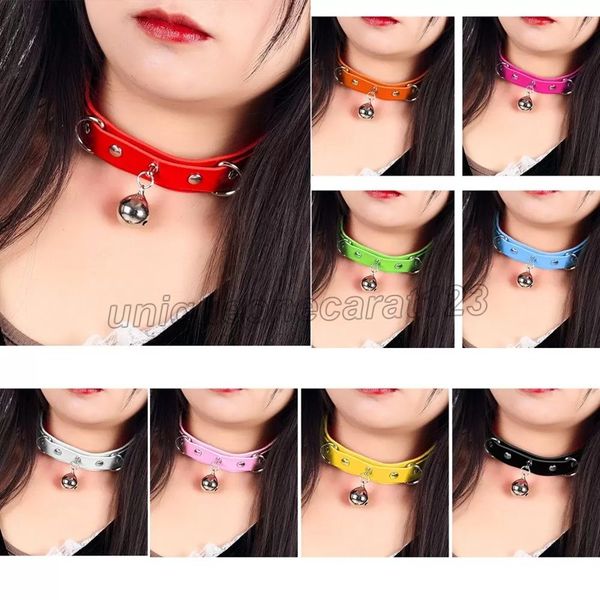 

harajuku erotic costume punk choker collar leather belt harness bondage cosplay body pastel goth women necklace accessories garter, Golden;silver