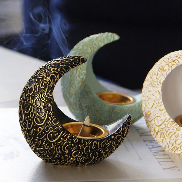 

fragrance lamps arab ramadan moon crescent resin incense burner eid middle east ancient arabian lent stove holders ornament