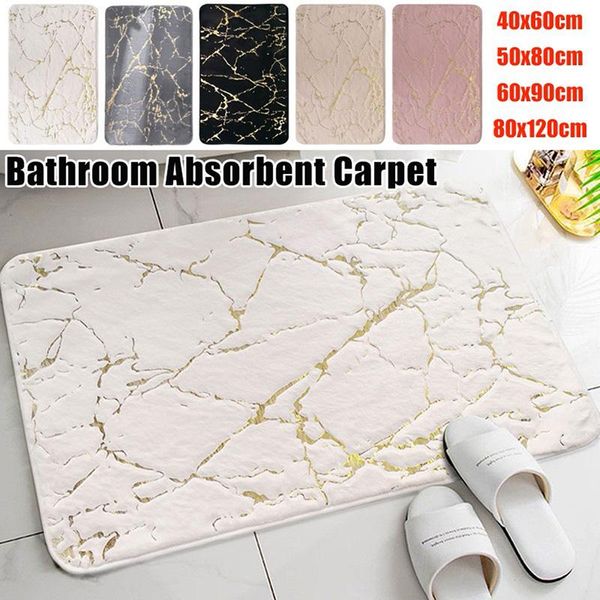 

bath mats non-slip bathroom floor absorbent soft carpets home bedroom toilet plush household entrance decor tapis de bain