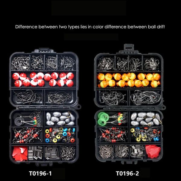 

fishing tackle box accessories kit case fish hook bait parts set practical gift