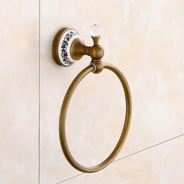 

brass bathroom accessory diamond porcelain towel ring hardware holder brushed rings