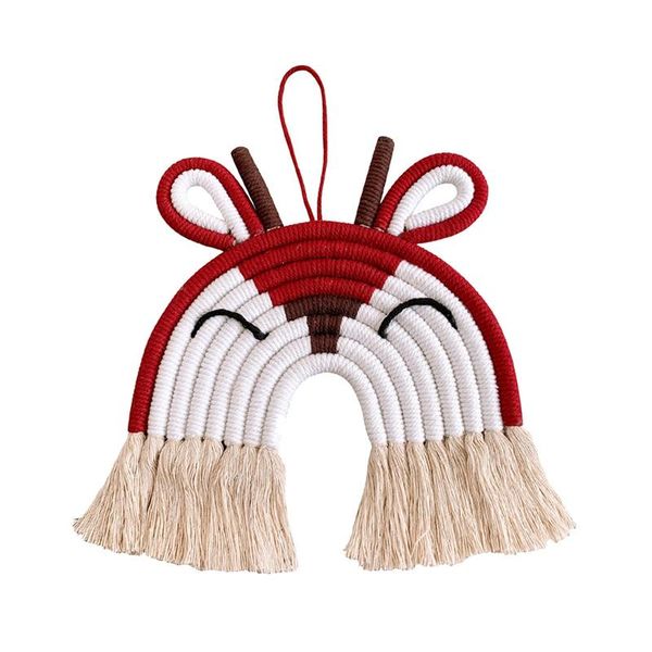 

-children room handmade woven tel cotton rope animal deer hanging decoration wall decor craft gift decorative objects & figurines