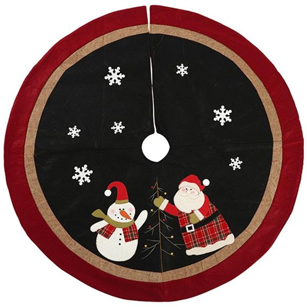 

christmas decorations tree skirt 48-inch large sized invisible clasp design xmas mat holiday