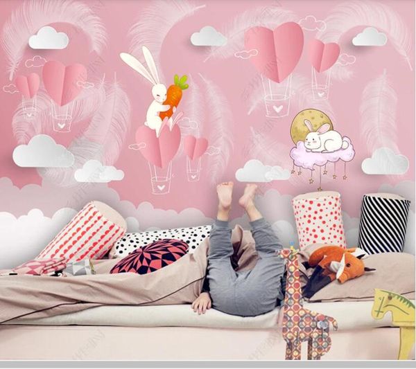 

wallpapers papel de parede love children room cartoon 3d wallpaper,living tv wall kids' bedroom papers home decor