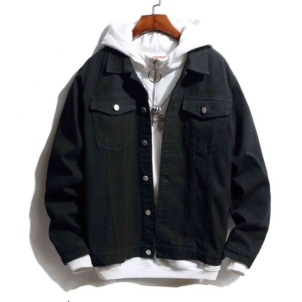 

men's long sved denim et, fashion coat, new, autumn, 2021, Tan;black