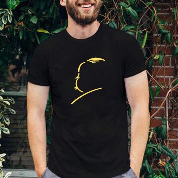 

men's t-shirts alfred hitchcock crime logo golden printing black whirt t-shirt asian size xs-3xl summer casual t shirt, White;black