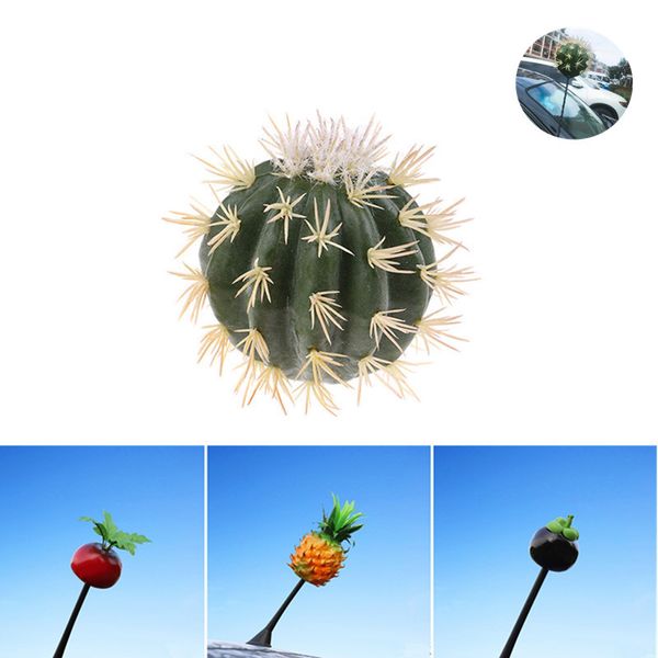 Novo 1 PCS Cactus Plant Fruit Car Antena Pen Topper Aerial Bola Decoração Brinquedo Encontrando carro