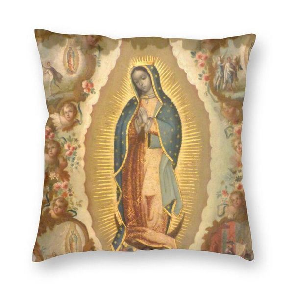 

cushion/decorative pillow retro virgin of guadalupe mary cushion cover 45x45cm home decor 3d printing mexico catholic saint throw for sofa