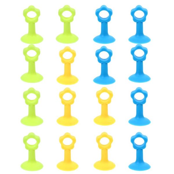 

door catches & closers 16pcs punch-silicone ssuction cup style sers random color