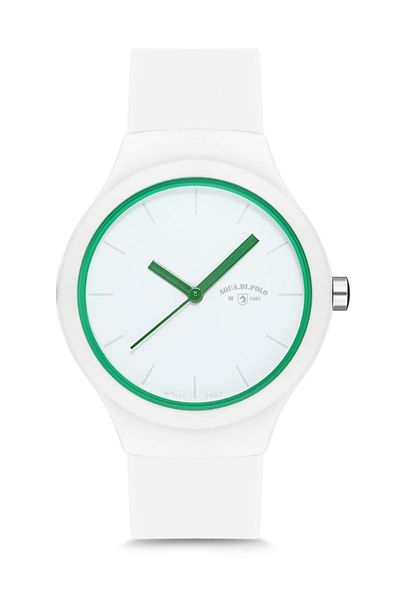 

wristwatches sports stylish women wrist watch white and green design, Slivery;brown