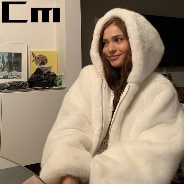 

women's fur & faux 2021 fashion furry coat women fluffy warm long sleeve female outerwear autumn winter jacket overcoat, Black