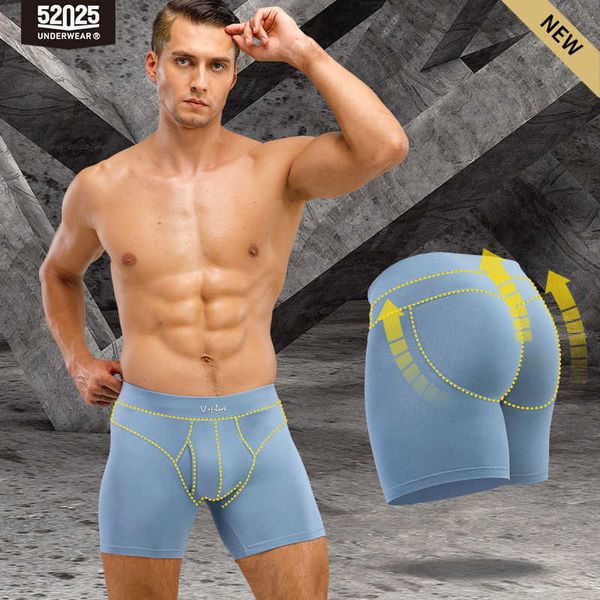 52025 Intimo uomo Boxer lunghi Cotone Modale Morbido e confortevole Boxer push-up Boxer da uomo Intimo uomo Sexy Boxer lunghi H1214