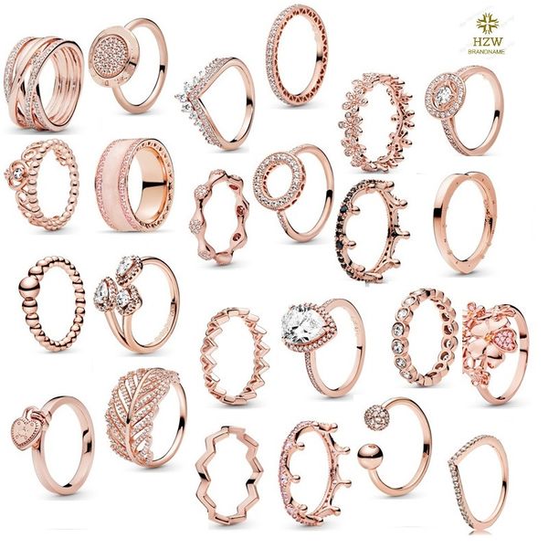 

2021 925 silver plated rose gold ring jewelery