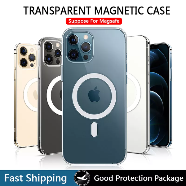 

hard crystal case for iphone magsafe cover for iphone 12 13 pro max mini magnetic shell for iphone 13 11 pro max xr xs max funda