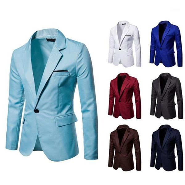 

men's suits & blazers suit 2021 korean youth casual business solid color slim single jacket disfraz hombre casamento for men smart, White;black