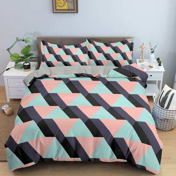 

bedding sets 2/3pcs geometry duvet cover pillowcase bedclothes comforter set