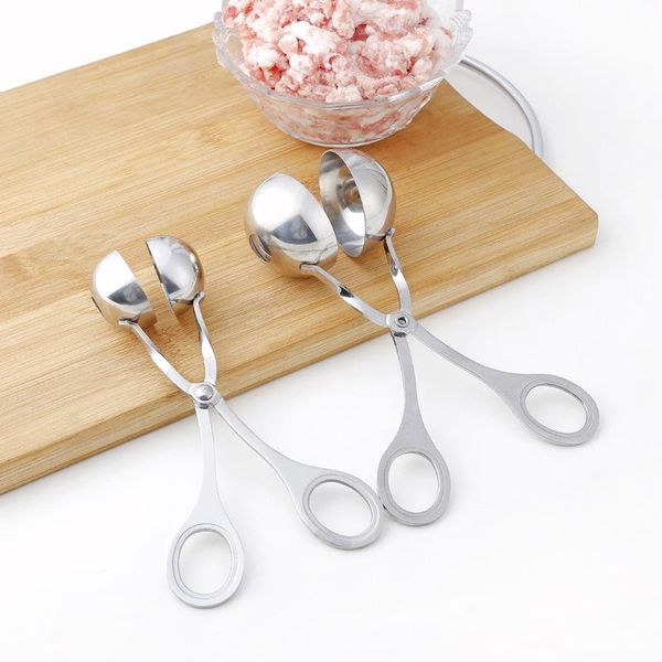 

convenient kitchen meatball maker stainless steel clip fish ball rice making mold tool accessories 2021 spoons
