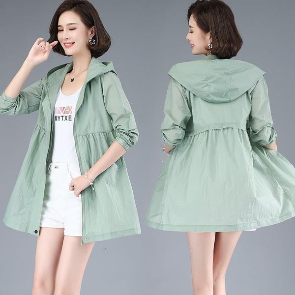 

women's jackets summer thin sunscreen coat women jacket hooded casual female windbreaker long ultralight outerwear plus size 4xl p790 7, Black;brown