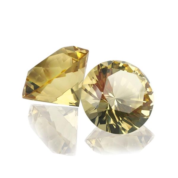 

1pcs 50mm yellow color acrylic wedding table confetti diamonds scatter crystals decorations chandelier crystal