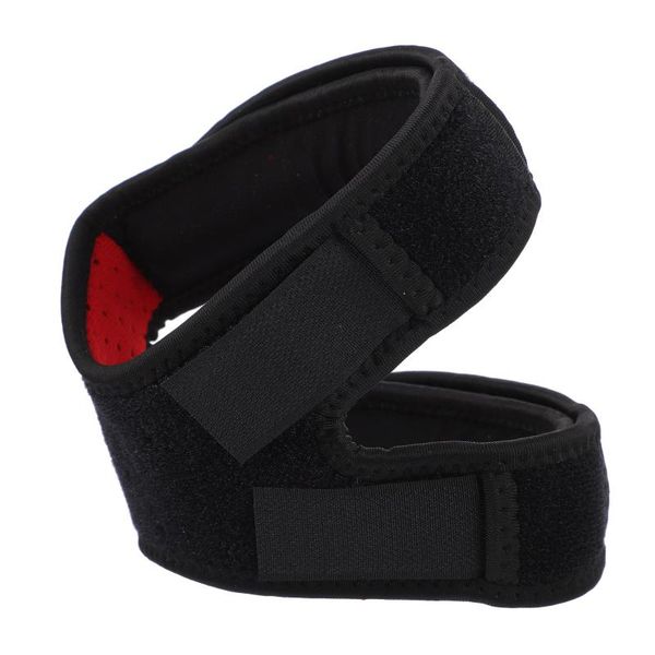 

elbow & knee pads non-slip patella tendon support strap adjustable brace for hiking, Black;gray