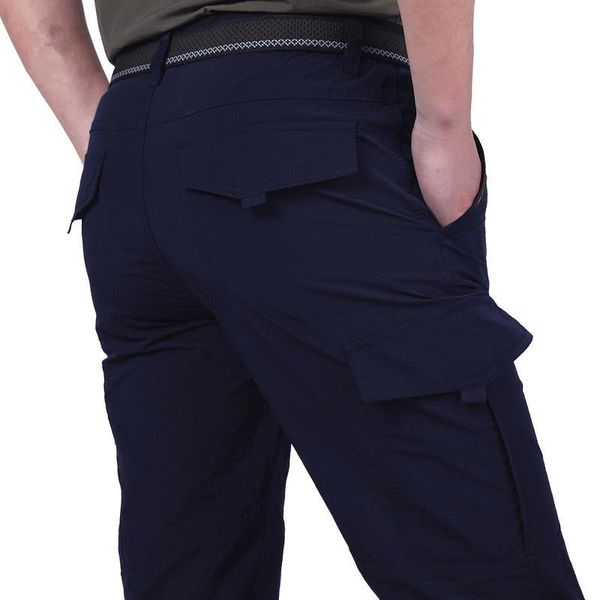 

men's pants light male tactical breathable summer casual military army long men's waterproof,2021 fast-drying, Black