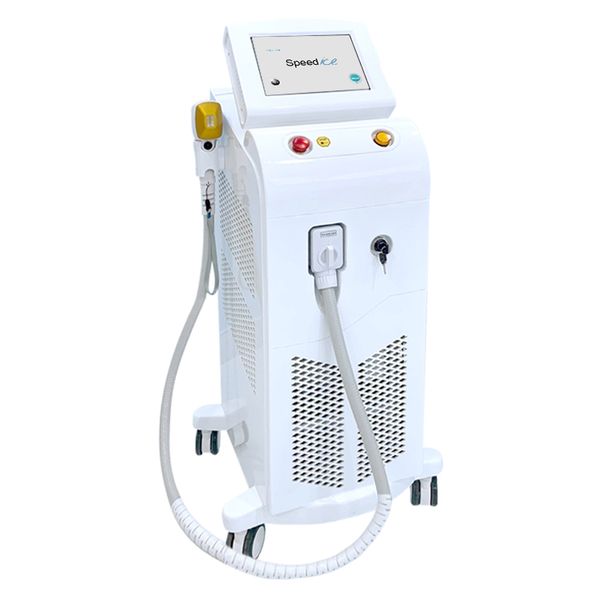 

painless hair removal device 755 808 1064 three wavelength diode laser hair removal machine wholesale for salon, Black