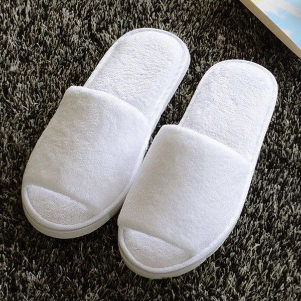 

slippers 1pair anti slip wear resistant flat non disposable all season thick bottom breathable soft home open toe women slipper, Black
