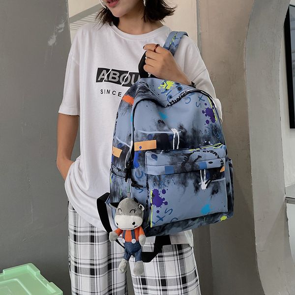 

luxury handbags schoolbag school fashion graffiti travel make-up class boy trend backpack grade 3456