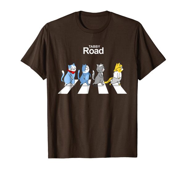 

kitty graphic tabby road cats lover t shirt, White;black