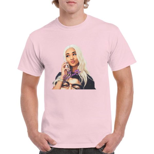 

men's t-shirts cute rapper saweetie pissed t-shirt hip hop rock graphics 100% cotton multicolor retro 90's icy girl tee female/man, White;black