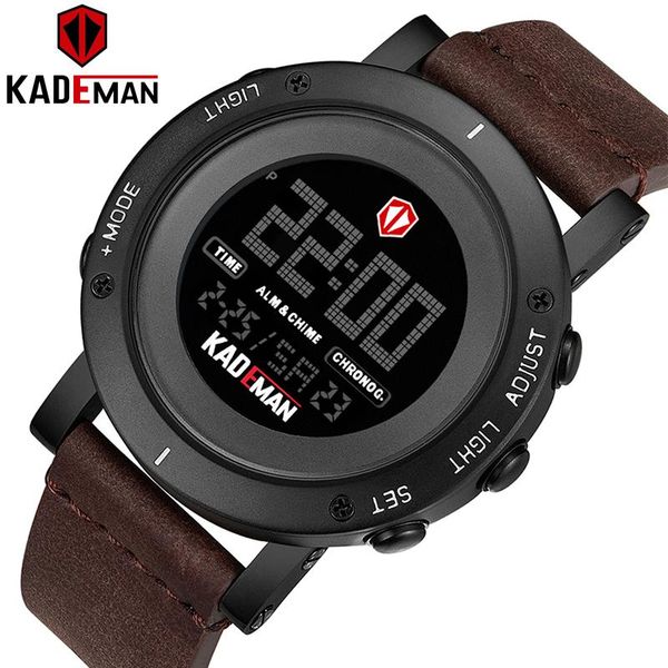 

wristwatches 2021 kademan sport watch men outdoor digital watches led electronic wristwatch military alarm male clock, Slivery;brown