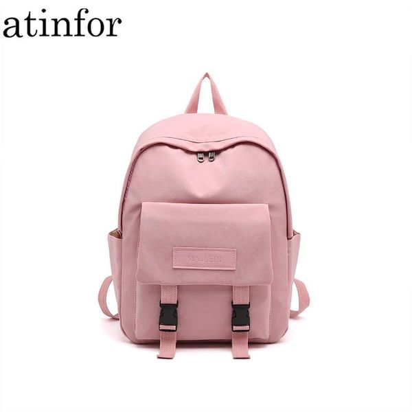 

school bags atinfor brand women anti theft multifunction backpack daily travel bag for teenagers buckle bookbag waterproof mochilas