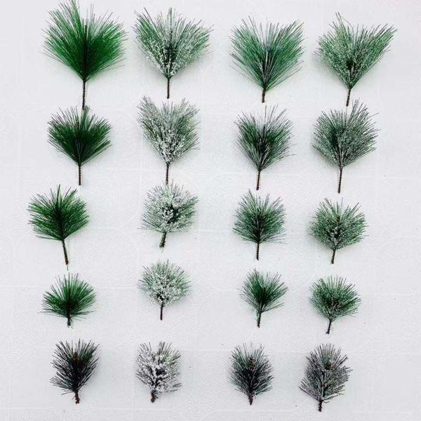 

decorative flowers & wreaths christmas decor fake plants pine tree branches diy craft winter greenery decorations cuttable 5.5cm plastic xma