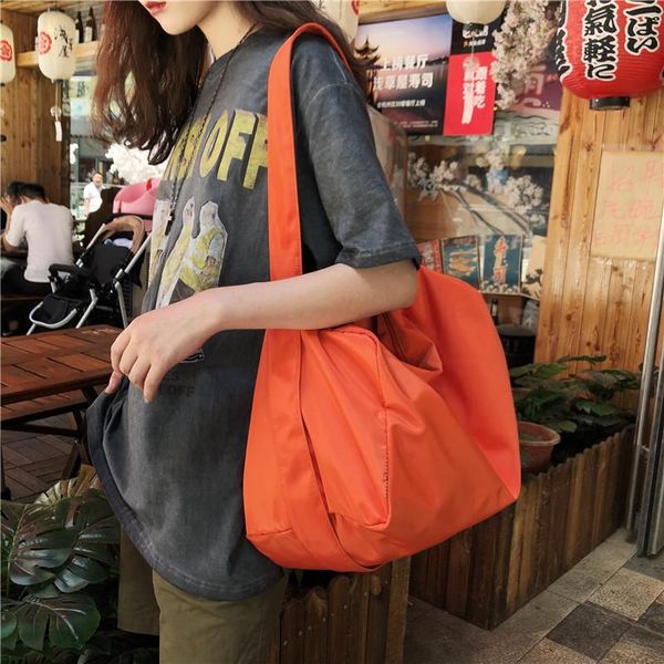 

evening bags summer bag slung cloth shoulder female 2021 tide large capacity solid color simple fitness