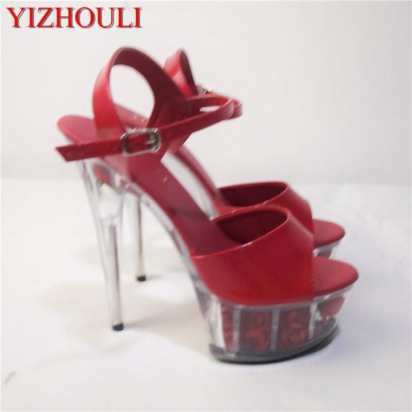 

the 6-inch shoes are 15cm high heels and platform gladiator's buttoned dancing sandals, Black