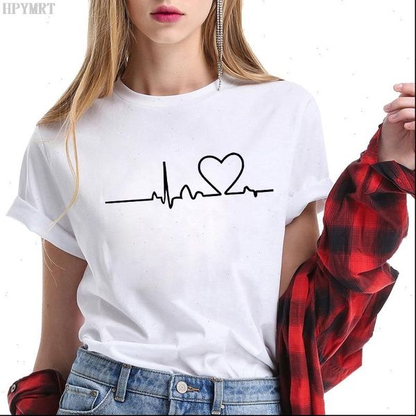 

women t shirts shirt casual harajuku love printed summer female short sleeve large size for woman clothing, White