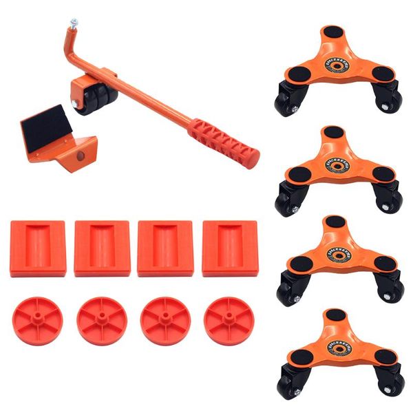 

professional hand tool sets portable furniture transport roller lifter labor-saving heavy stuffs moving wheel bar device handling set max up