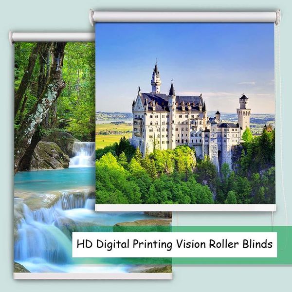 

blinds high definition digital printing vision roller custom made full shading fabric famous scenery series shades