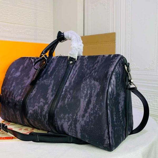 

lady handbags black graffiti travel bag large capacity package fashion patchwork color zipper crossbody bags, Black;red