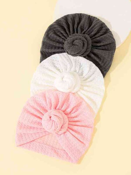 

3pcs baby minimalist solid head wrap she, Yellow