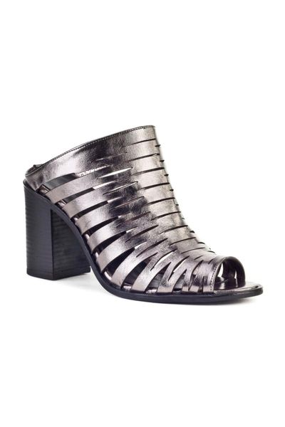 

slippers laser daily women smoked leather, Black