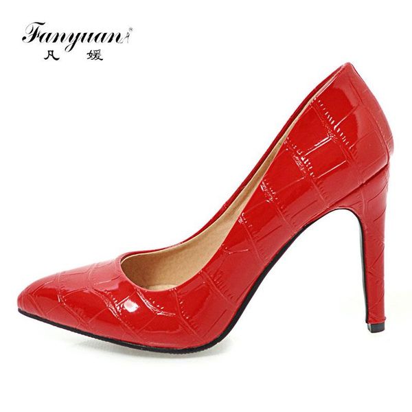 

dress shoes fanyuan 2021spring autumn women pumps 4 color high heels fashion pointed toe wedding party, Black