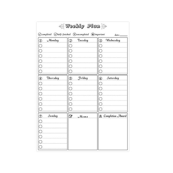

fridge magnets removable whiteboard dry erase board refrigerator to-do list monthly daily planner schedule magnetic